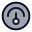 Gauge icon with duotone rounded style