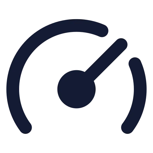 Gauge Icon in Solid Rounded style