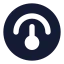 Gauge icon with solid rounded style