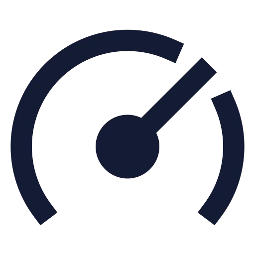 Gauge Icon in Solid Sharp style