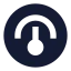 Gauge icon with solid sharp style