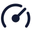 Gauge icon with solid standard style