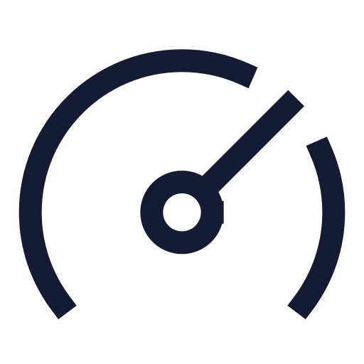 Gauge Icon in Stroke Sharp style