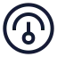 Gauge icon with stroke sharp style
