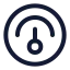 Gauge icon with stroke standard style