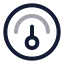 Gauge icon with twotone rounded style