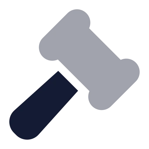 Gavel Icon in Bulk Rounded style
