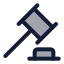 Gavel icon with duotone standard style