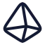 Gem icon with stroke rounded style