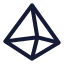 Gem icon with stroke sharp style