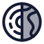 Geologycrust icon with duotone rounded style