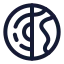 Geologycrust icon with stroke rounded style