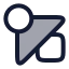 Geometricshapes icon with duotone rounded style