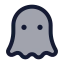 Ghost icon with duotone rounded style