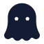 Ghost icon with solid rounded style