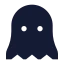 Ghost icon with solid sharp style