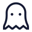 Ghost icon with stroke sharp style
