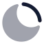 Gibbousmoon icon with bulk rounded style