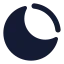 Gibbousmoon icon with solid rounded style