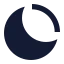 Gibbousmoon icon with solid sharp style