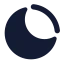 Gibbousmoon icon with solid standard style