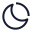 Gibbousmoon icon with stroke sharp style