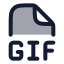 Gif icon with duotone rounded style