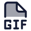 Gif icon with duotone standard style