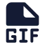 Gif icon with solid standard style