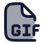 Gif icon with duotone rounded style