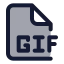Gif icon with duotone standard style