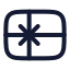 Giftcard icon with stroke rounded style