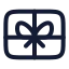 Giftcard icon with stroke rounded style