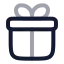 Gift icon with twotone rounded style