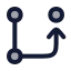 Gitbranch icon with duotone rounded style