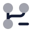 Gitbranchminus icon with bulk rounded style