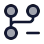 Gitbranchminus icon with duotone standard style