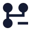 Gitbranchminus icon with solid sharp style