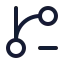 Gitbranchminus icon with stroke rounded style