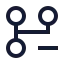 Gitbranchminus icon with stroke sharp style