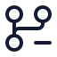 Gitbranchminus icon with stroke standard style