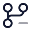 Gitbranchminus icon with twotone rounded style