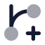 Gitbranchplus icon with bulk rounded style