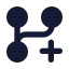 Gitbranchplus icon with solid rounded style