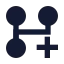 Gitbranchplus icon with solid sharp style