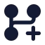 Gitbranchplus icon with solid standard style