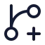 Gitbranchplus icon with stroke rounded style