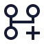 Gitbranchplus icon with stroke sharp style