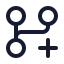 Gitbranchplus icon with stroke standard style