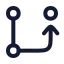 Gitbranch icon with stroke rounded style